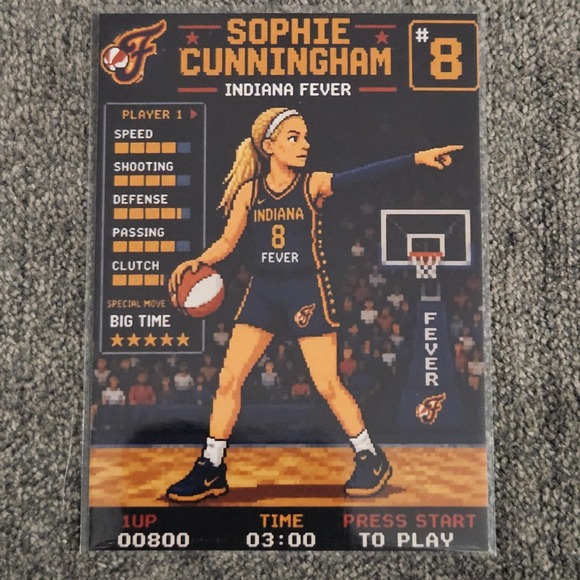 Other - Sophie Cunningham CUSTOM Fan-Art Made Basketball Card Indiana Fever